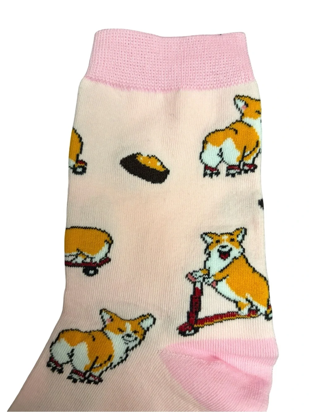 Pink Corgi Novelty Socks Womens Size 5-8